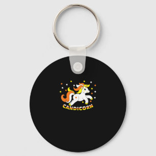 Candicorn Cute Unicorn Halloween Candy Corn Funny Key Ring
