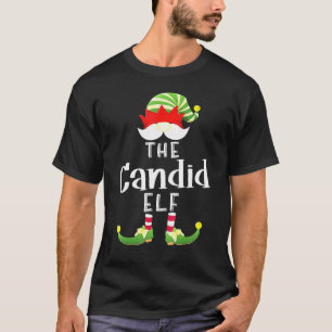 Candid Elf Group Christmas Pajama Party T-Shirt