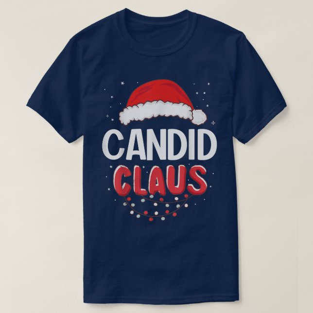 Candid Santa Claus Christmas Matching Costume  T-Shirt (Design Front)