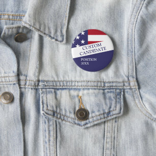 Candidate for election personalised  6 cm round badge