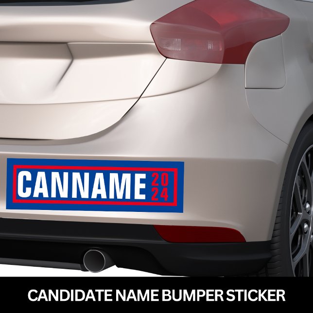 Candidate Name For 2024 Election  Bumper Sticker (Candidate Name For 2024 Election Bumper Sticker)
