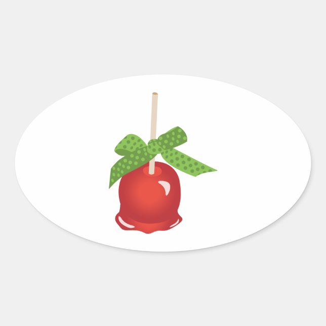 Candied Apple Oval Sticker (Front)