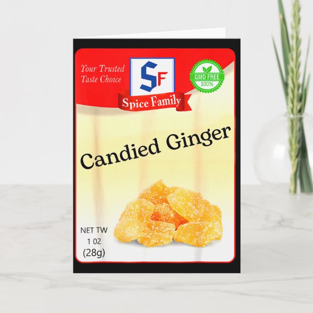Candied Ginger Condiment Holiday Sce Group Costume Card (Front)