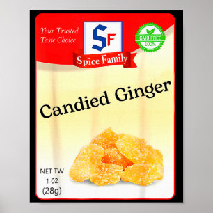 Candied Ginger Condiment Holiday Sce Group Costume Poster