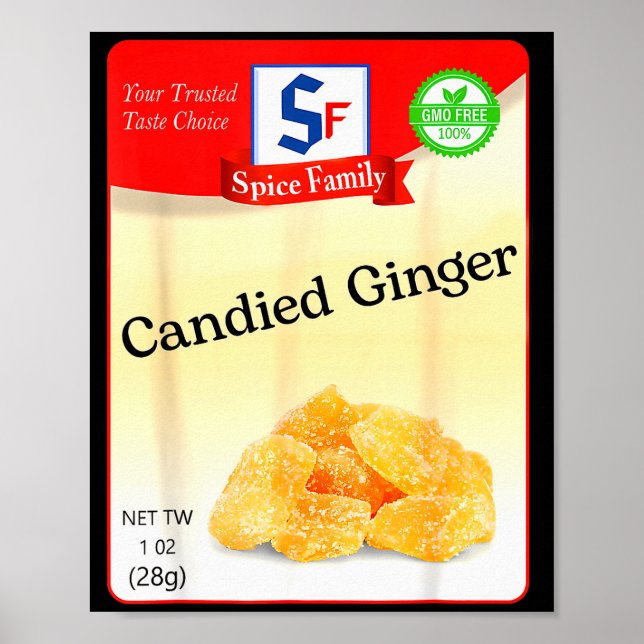Candied Ginger Condiment Holiday Sce Group Costume Poster (Front)