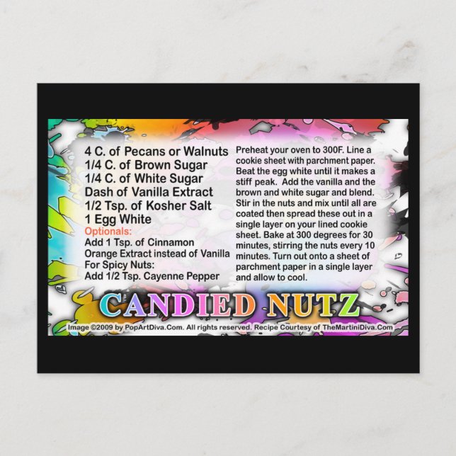 Candied Nuts Recipe Card (Front)
