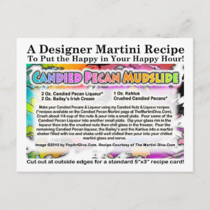 Candied Pecan Mudslide Martini Recipe Postcard