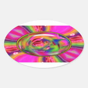 Candied Rose Petals-OVAL STICKERS SHEET