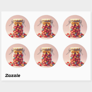 candies and jellies classic round sticker