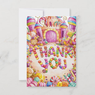 Candies Candyland thank you card