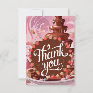 Candies Cute Chocolate thank you card