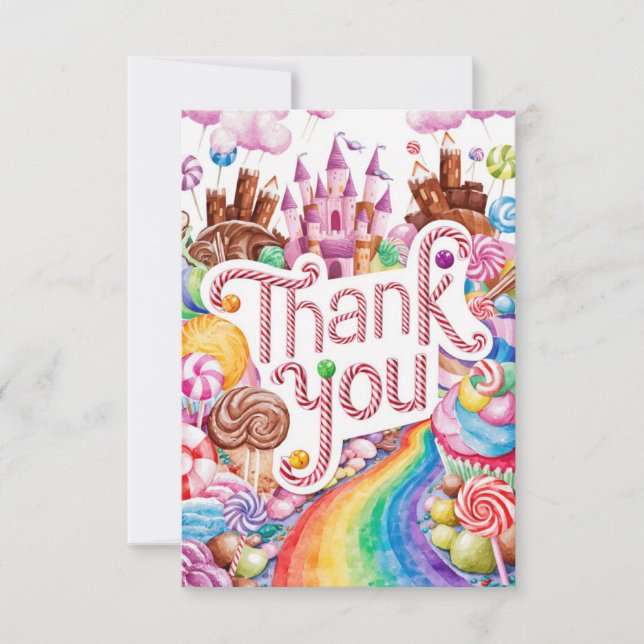 Candies Scoops Candyland thank you card (Front)