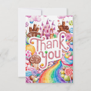 Candies Scoops Candyland thank you card