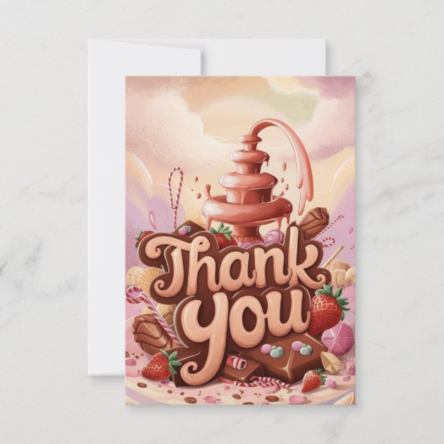 Candies Simple Chocolate thank you card (Front)