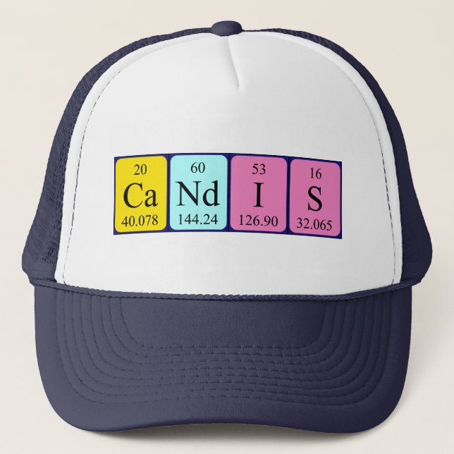 Candis periodic table name hat (Front)