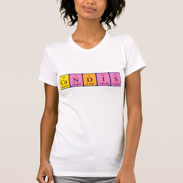 Candis periodic table name shirt (Front)