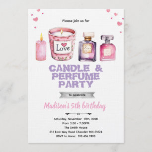 Candle and Perfume party invitation