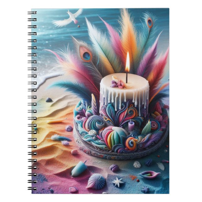 Candle Beach Feather Notebook (Front)