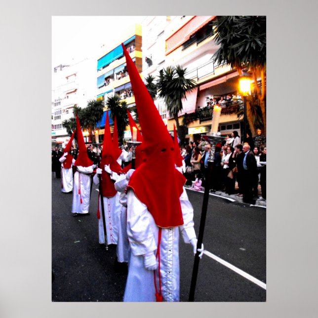 Candle bearers, Palm Sunday parade Poster (Front)