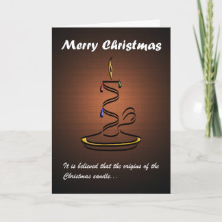 Candle (Brown) Holiday Card