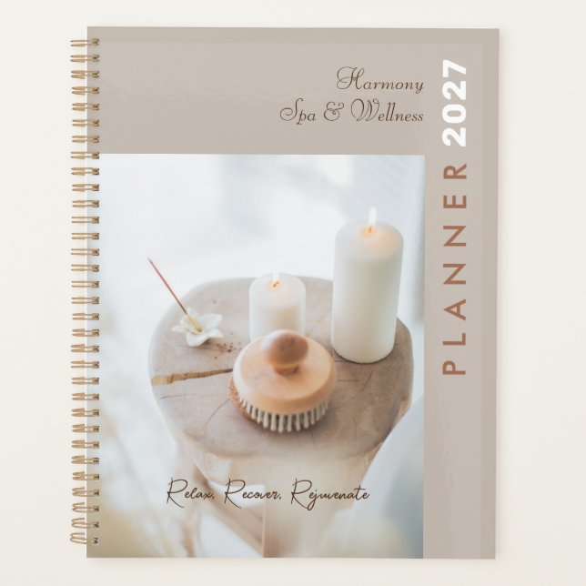 Candle, Brush, Spa & Wellness Planner (Front)