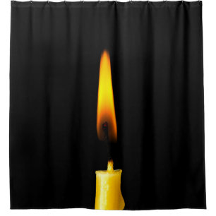 Candle Burning Shower Curtain