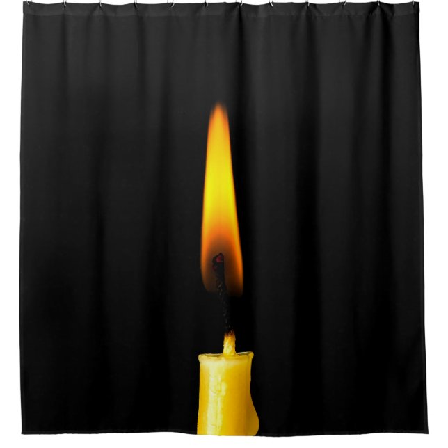 Candle Burning Shower Curtain (Front)