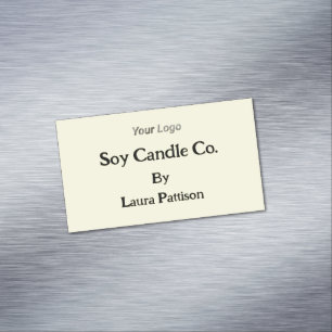 Candle business add name company website email det 	Magnetic business card
