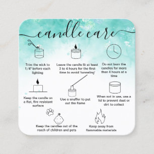 Candle Care Card Thank You Card Made with Love