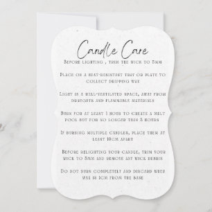Candle care cards for your business
