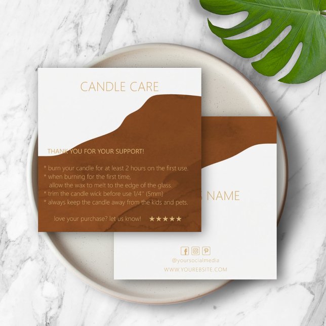 Candle Care Earthy Card (Creator Uploaded)