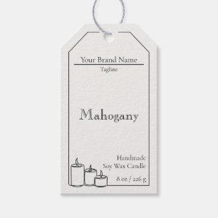 Candle Care Instructions Custom Logo Product Hang Gift Tags