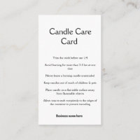 Candle care instructions wax melt add q r code bus