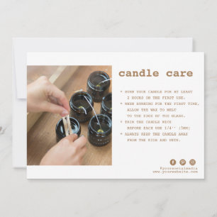 Candle Care Photo Thank You Card