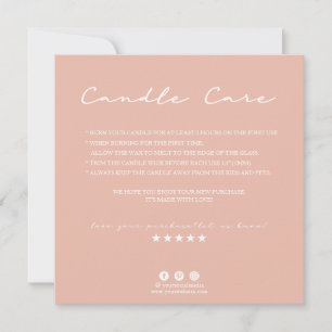 Candle Care Thank You Card