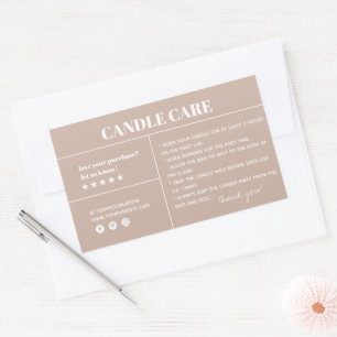 Candle Care Thank You Packaging Sticker