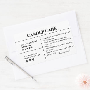 Candle Care Thank You Packaging Sticker