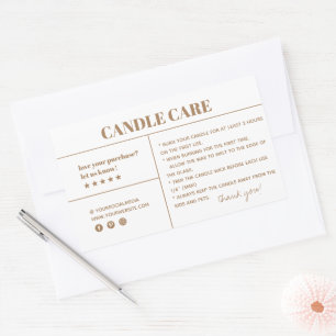 Candle Care Thank You Packaging Sticker