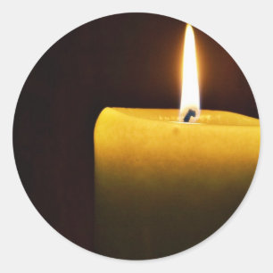 Candle Classic Round Sticker