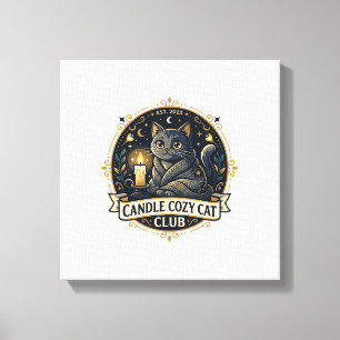 Candle Cosy Cat Cat Dad Gift Idea - Candle Cosy Ca Canvas Print