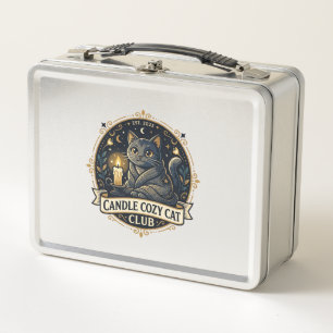 Candle Cosy Cat Cat Dad Gift Idea - Candle Cosy Ca Metal Lunch Box