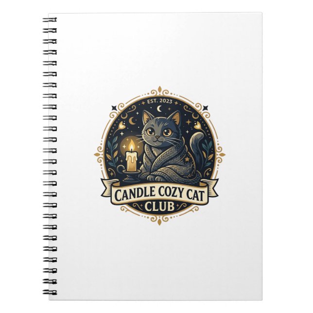 Candle Cosy Cat Cat Dad Gift Idea - Candle Cosy Ca Notebook (Front)