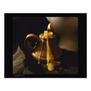 Candle Flame and Smoke Photo Print