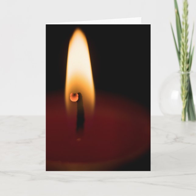Candle Flame Blank Greeting Card (Front)