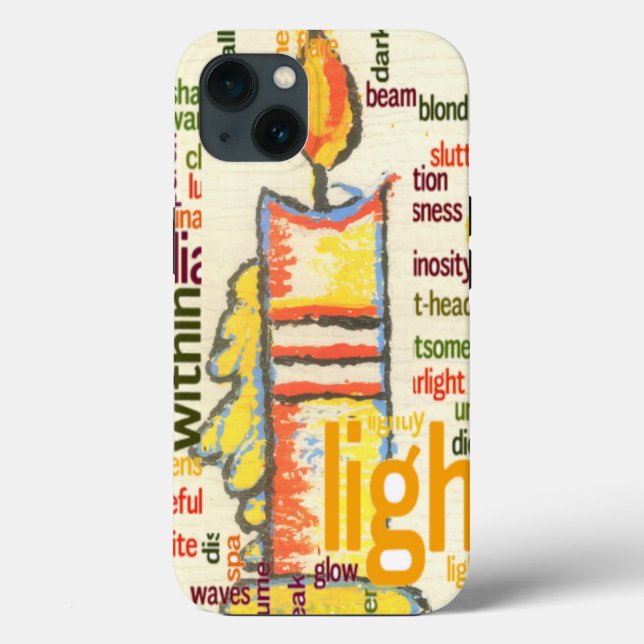 Candle Flame Word Cloud Art Print Case-Mate iPhone Case (Back)