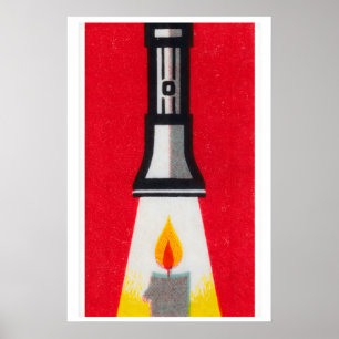 Candle Flashlight - Matchbox Print - Aesthetic