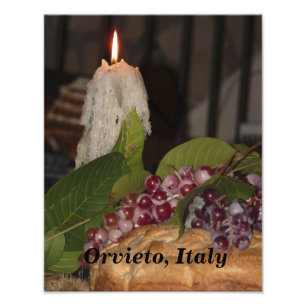 Candle & Grapes Orvieto Photo Print
