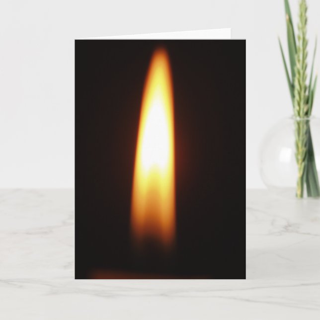 Candle Greeting Card- Blank Inside Holiday Card (Front)