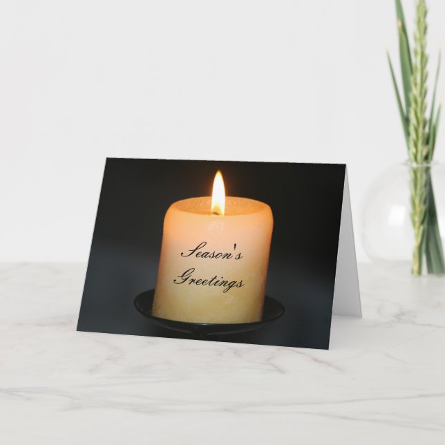 candle greetings holiday card (Front)