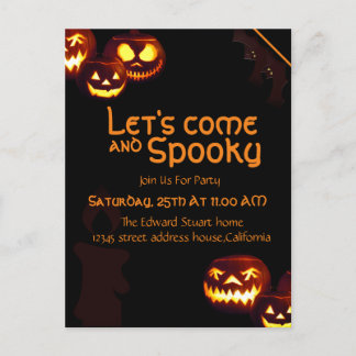 Candle Halloween Party Invitation Card